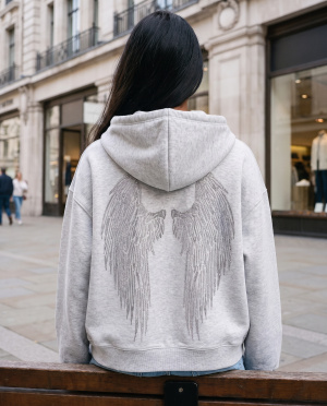 Sweat angel zippe capuche