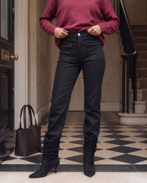 Pantalon wide tresse