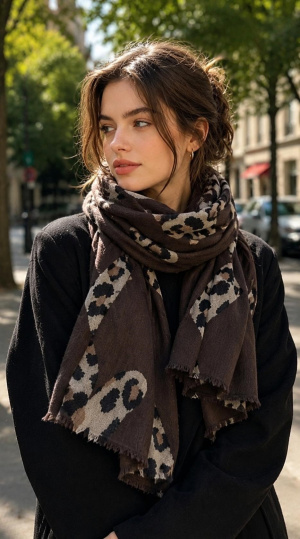 Foulard coeur leo