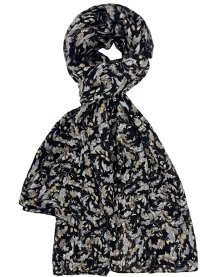 Foulard feuille lurex