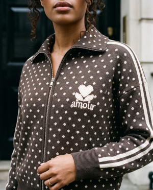 Gilet pois amour zippe