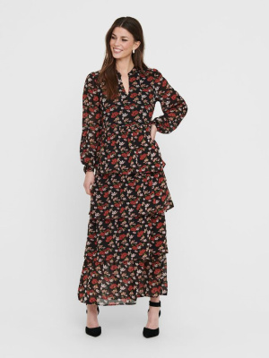 Robe longue imprimé rose Chili