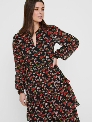 Robe longue imprimé rose Chili