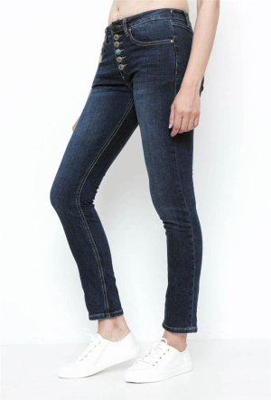 Jean droit boutons anna