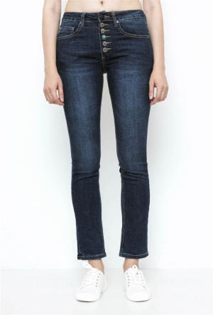 Jean droit boutons anna