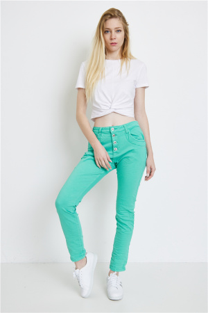 Pantalon taille haute toile...