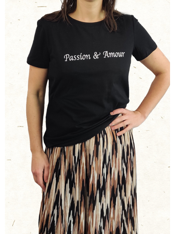 T-shirt Femme IKOONE & BIANKA - Multicolore - Coton - Manches Courtes - Neuf Avec Étiquettes