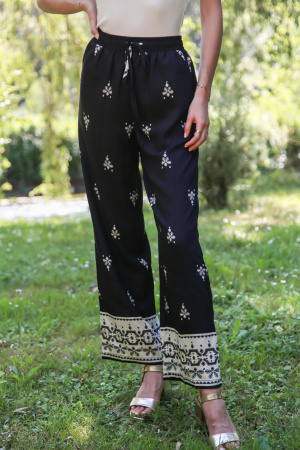 Pantalon fluide trefle