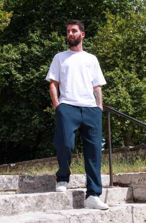 Pantalon fluide siyah