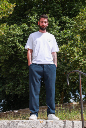 Pantalon fluide siyah