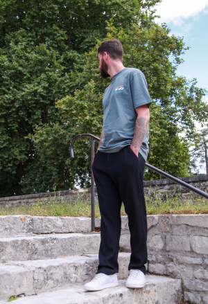 Pantalon fluide siyah