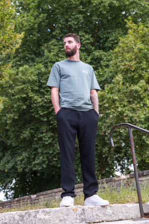 Pantalon fluide siyah