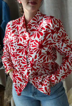 Chemise fleurs intense