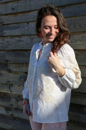Chemise brodée bandana