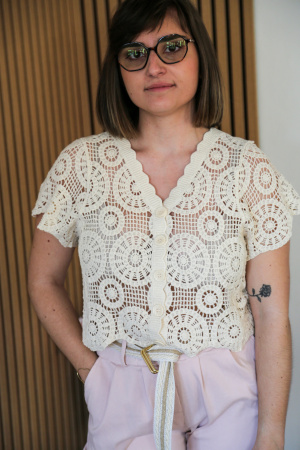Gilet crochet aurore
