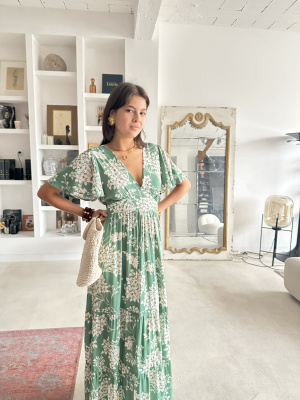 Robe longue dehlia