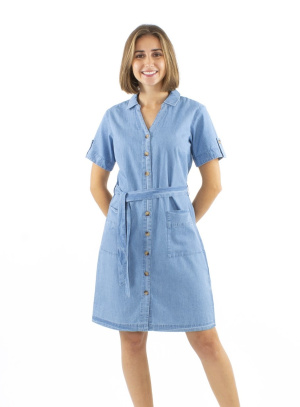 Robe chemise chambray