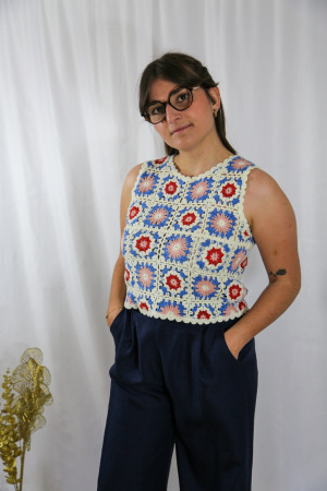 Pull crochet aurore