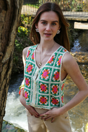 Gilet crochet aurore