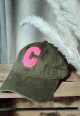 CASQUETTE - KAKI / FUSCHIA - C