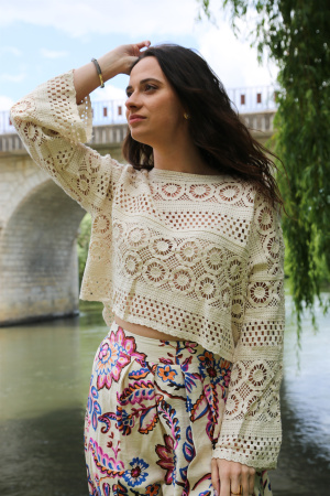 Top nat dentelle