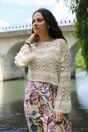 Top nat dentelle