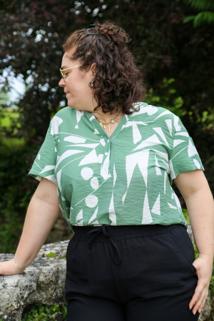 Blouse boutons arty