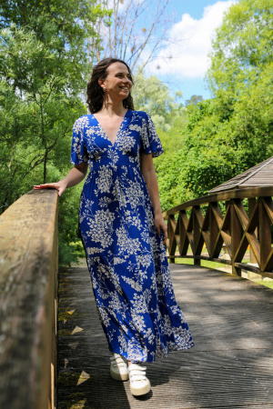 Robe longue dehlia
