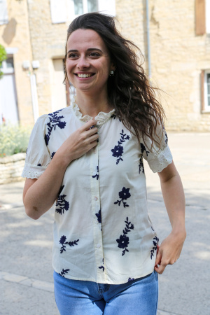 Chemisette brodée diane