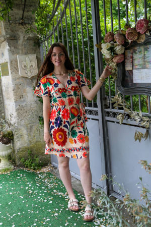 Robe courte flower power