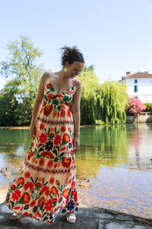 Robe longue flower power
