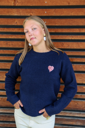 Pull sequins coeur