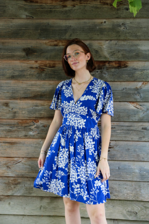 Robe courte dehlia