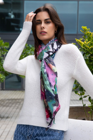 Foulard jungle zèbre
