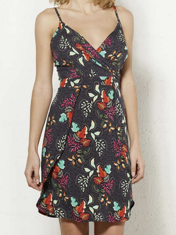 Robe Fleurie Style Sicilien Bonmarché - Taille 14, Sans Manches, Col En V, Neuf Avec étiquettes