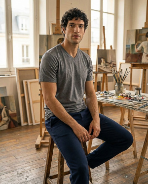 Tee shirt col v john