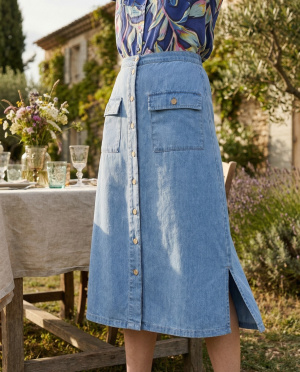 Jupe chambray