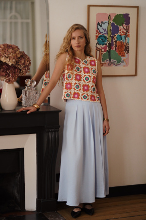 Jupe longue fendue farah