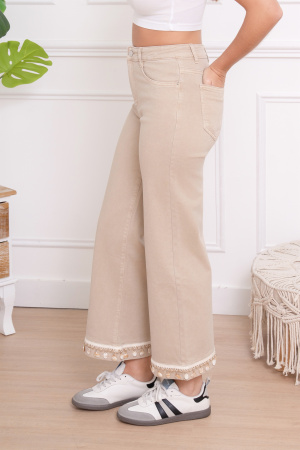 Pantalon wide coquillage