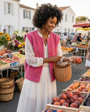 Gilet sans manches flora