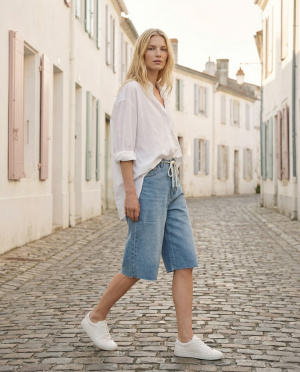 Bermuda jeans torsade