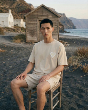 Tee shirt oversize coeur