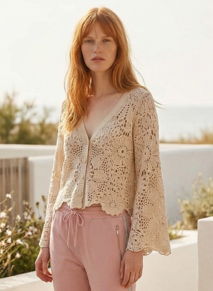 Gilet crochet aurore