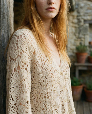 Gilet crochet aurore