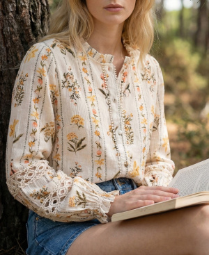 Chemisier albertine iris