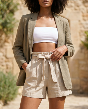 Short lin ceinturé Say