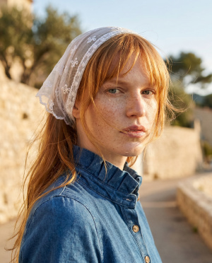 Foulard dentelle
