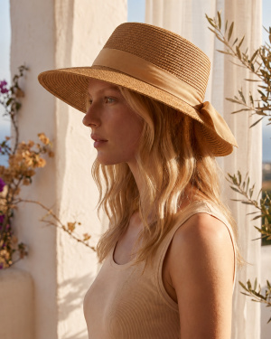 Chapeau noeud canotier