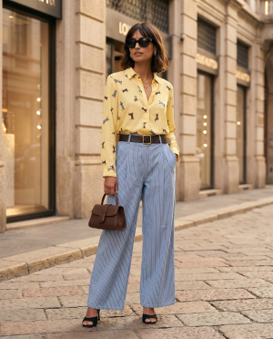 Pantalon lignee ceinture