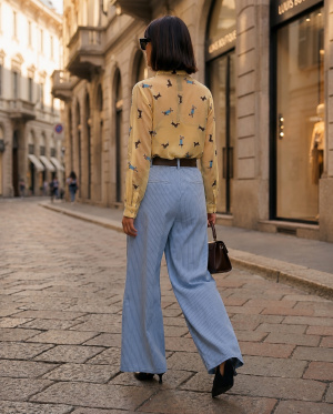 Pantalon lignee ceinture